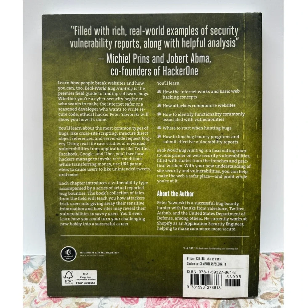 Real-World Bug Hunting Field Guide to Web Hacking Peter Yaworski No Starch Press